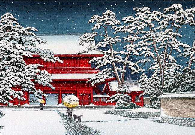 Рождество в Японии. Старинные открытки