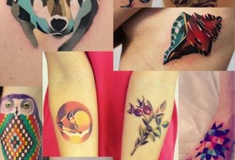 Симпатичные модные тату от современных мастеров.